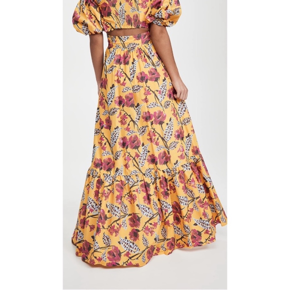 A.L.C. | Lillie Skirt - Yellow Floral Maxi - size 6 - Picture 3 of 7